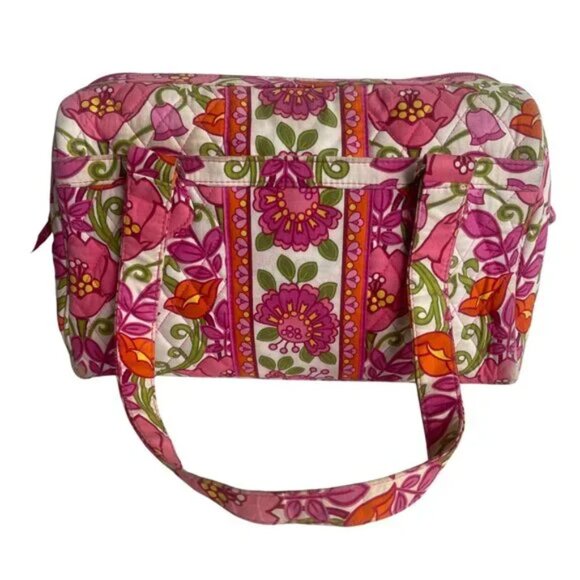 Vera Bradley Pink Paisley Bowler Bag - Picture 1 of 10